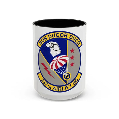 337th Airlift Squadron (U.S. Air Force) Accent Coffee Mug 15oz Black - Go Mug Yourself