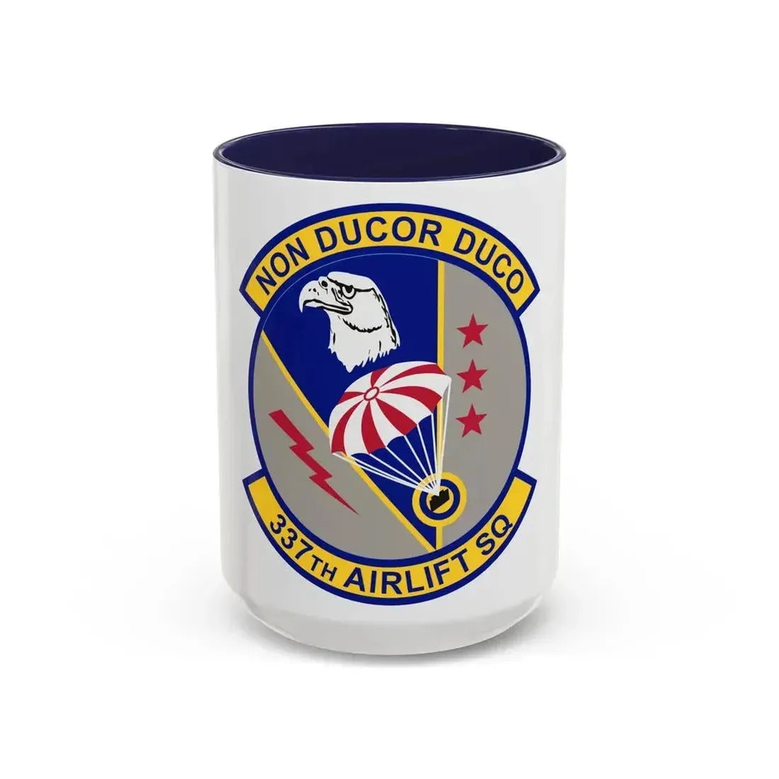 337th Airlift Squadron (U.S. Air Force) Accent Coffee Mug 15oz Navy - Go Mug Yourself