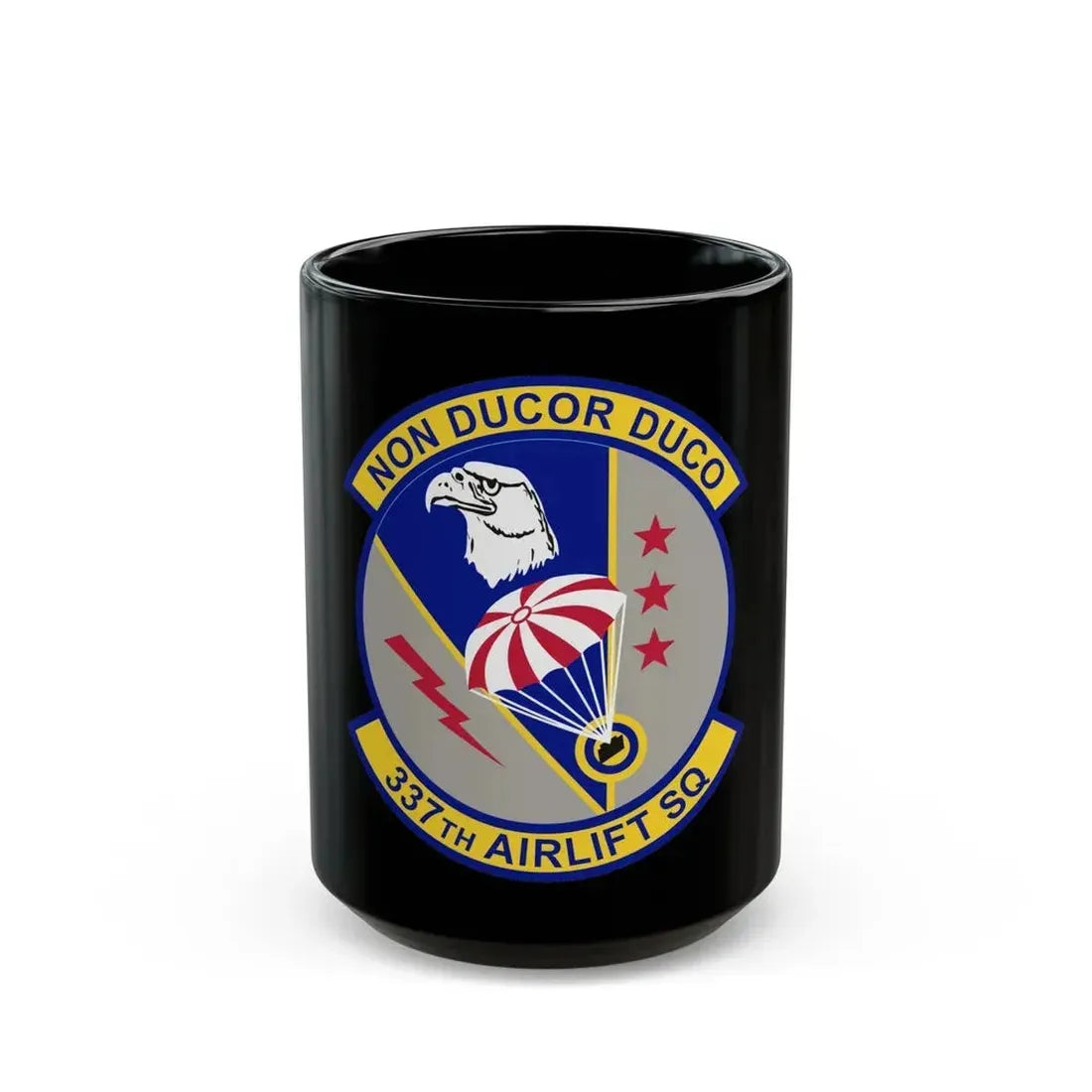 337th Airlift Squadron (U.S. Air Force) Black Coffee Mug 15oz - Go Mug Yourself