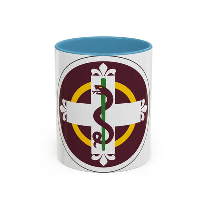 338 Medical Brigade (U.S. Army) Accent Coffee Mug-11oz-Light Blue-Go Mug Yourself