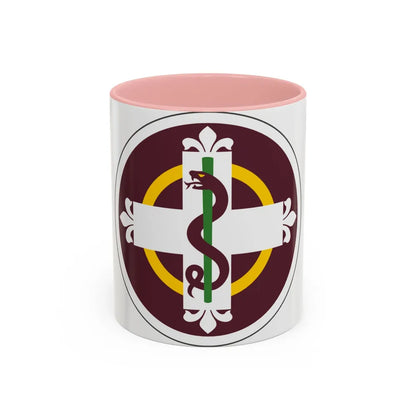 338 Medical Brigade (U.S. Army) Accent Coffee Mug-11oz-Pink-Go Mug Yourself