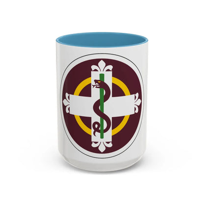 338 Medical Brigade (U.S. Army) Accent Coffee Mug-15oz-Light Blue-Go Mug Yourself