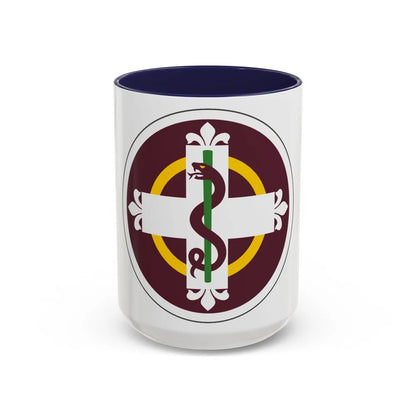 338 Medical Brigade (U.S. Army) Accent Coffee Mug-15oz-Navy-Go Mug Yourself