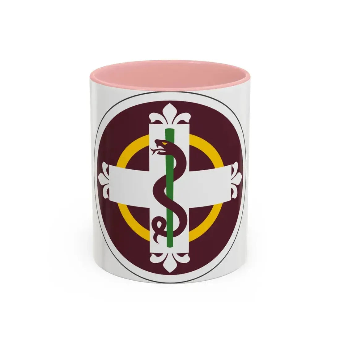 338 Medical Brigade (U.S. Army) Accent Coffee Mug 11oz Pink - Go Mug Yourself