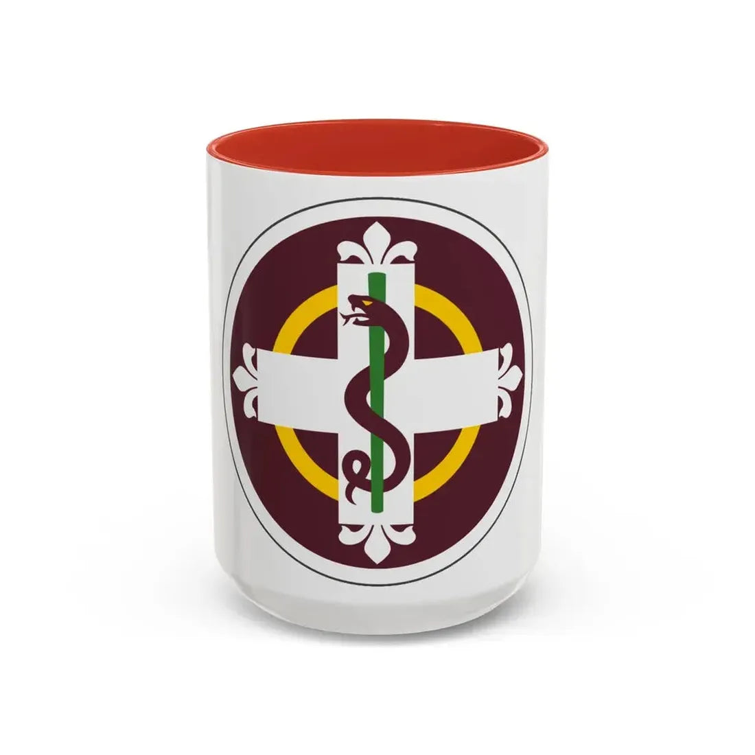 338 Medical Brigade (U.S. Army) Accent Coffee Mug 11oz Red - Go Mug Yourself