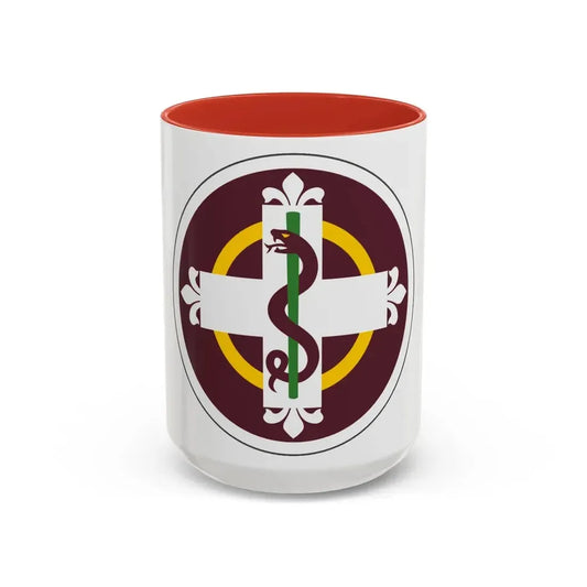 338 Medical Brigade (U.S. Army) Accent Coffee Mug 11oz Red - Go Mug Yourself