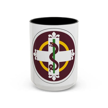 338 Medical Brigade (U.S. Army) Accent Coffee Mug 15oz Black - Go Mug Yourself