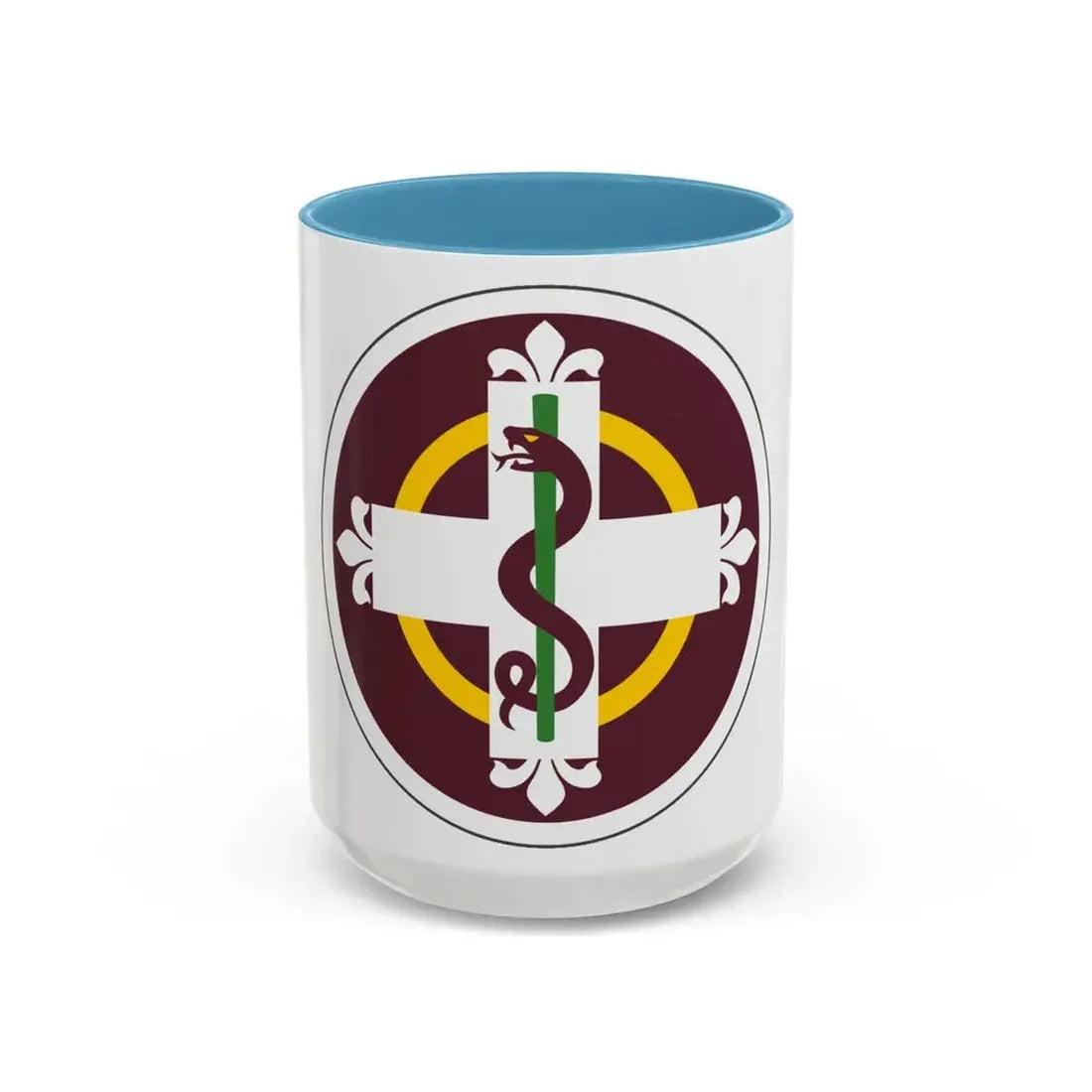 338 Medical Brigade (U.S. Army) Accent Coffee Mug 15oz Light Blue - Go Mug Yourself