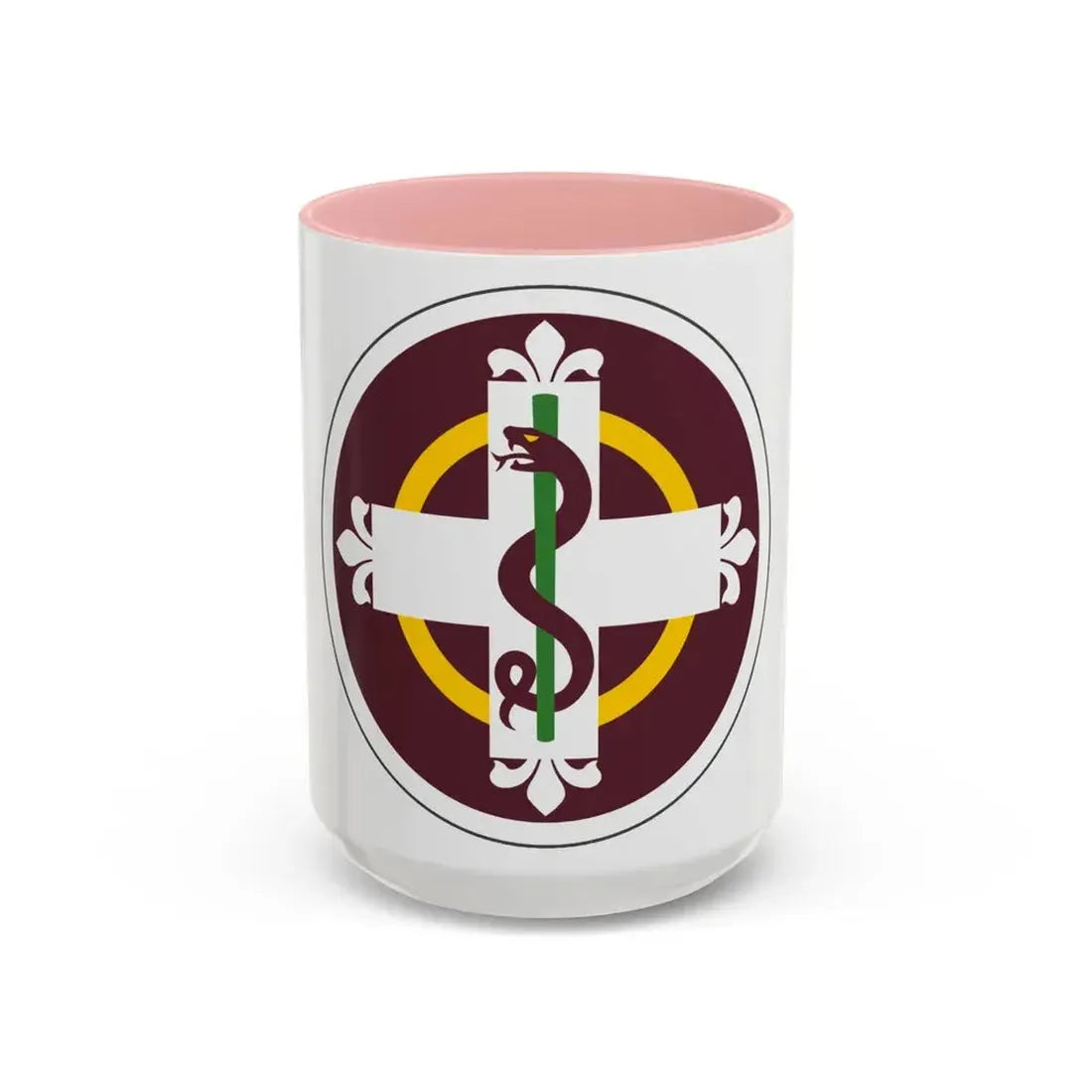 338 Medical Brigade (U.S. Army) Accent Coffee Mug 15oz Pink - Go Mug Yourself