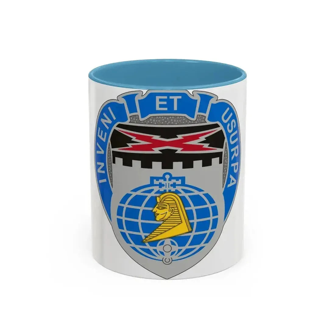 338 Military Intelligence Battalion (U.S. Army) Accent Coffee Mug 11oz Light Blue - Go Mug Yourself