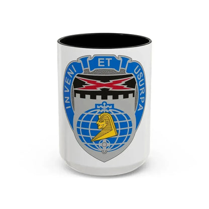 338 Military Intelligence Battalion (U.S. Army) Accent Coffee Mug 15oz Black - Go Mug Yourself