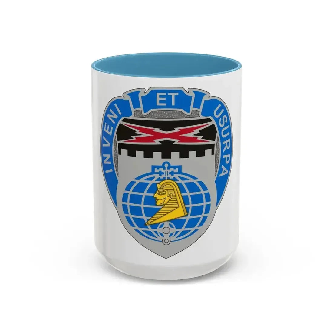 338 Military Intelligence Battalion (U.S. Army) Accent Coffee Mug 15oz Light Blue - Go Mug Yourself