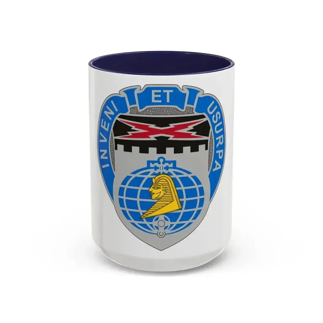 338 Military Intelligence Battalion (U.S. Army) Accent Coffee Mug 15oz Navy - Go Mug Yourself