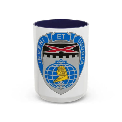 338 Military Intelligence Battalion (U.S. Army) Accent Coffee Mug 15oz Navy - Go Mug Yourself