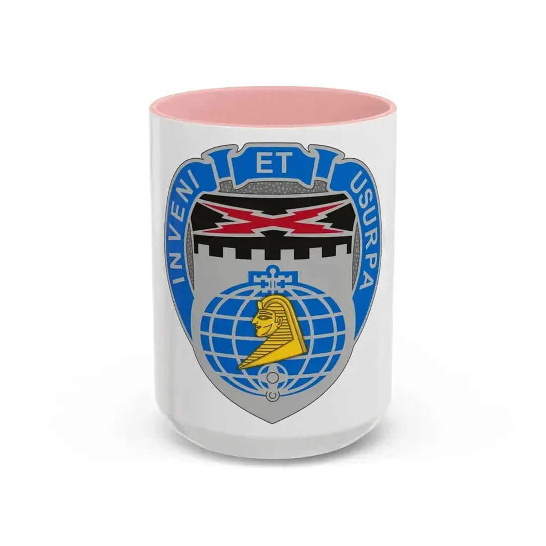 338 Military Intelligence Battalion (U.S. Army) Accent Coffee Mug 15oz Pink - Go Mug Yourself