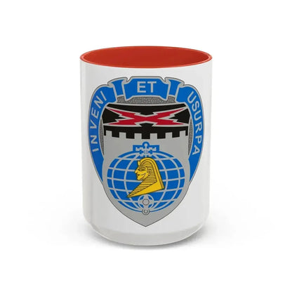 338 Military Intelligence Battalion (U.S. Army) Accent Coffee Mug 15oz Red - Go Mug Yourself