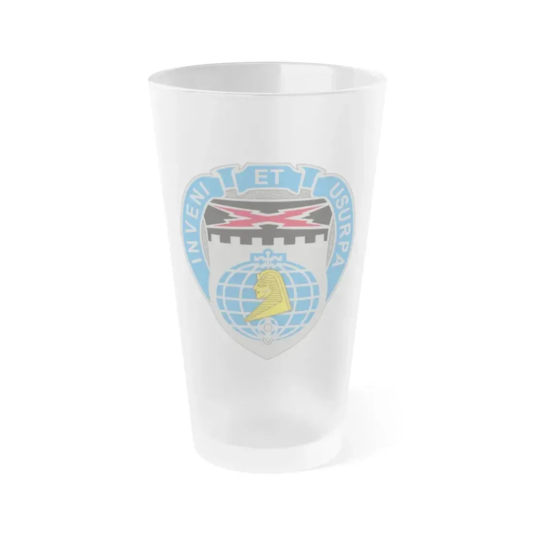 338 Military Intelligence Battalion (U.S. Army) Frosted Pint Glass 16oz Default Title - Go Mug Yourself