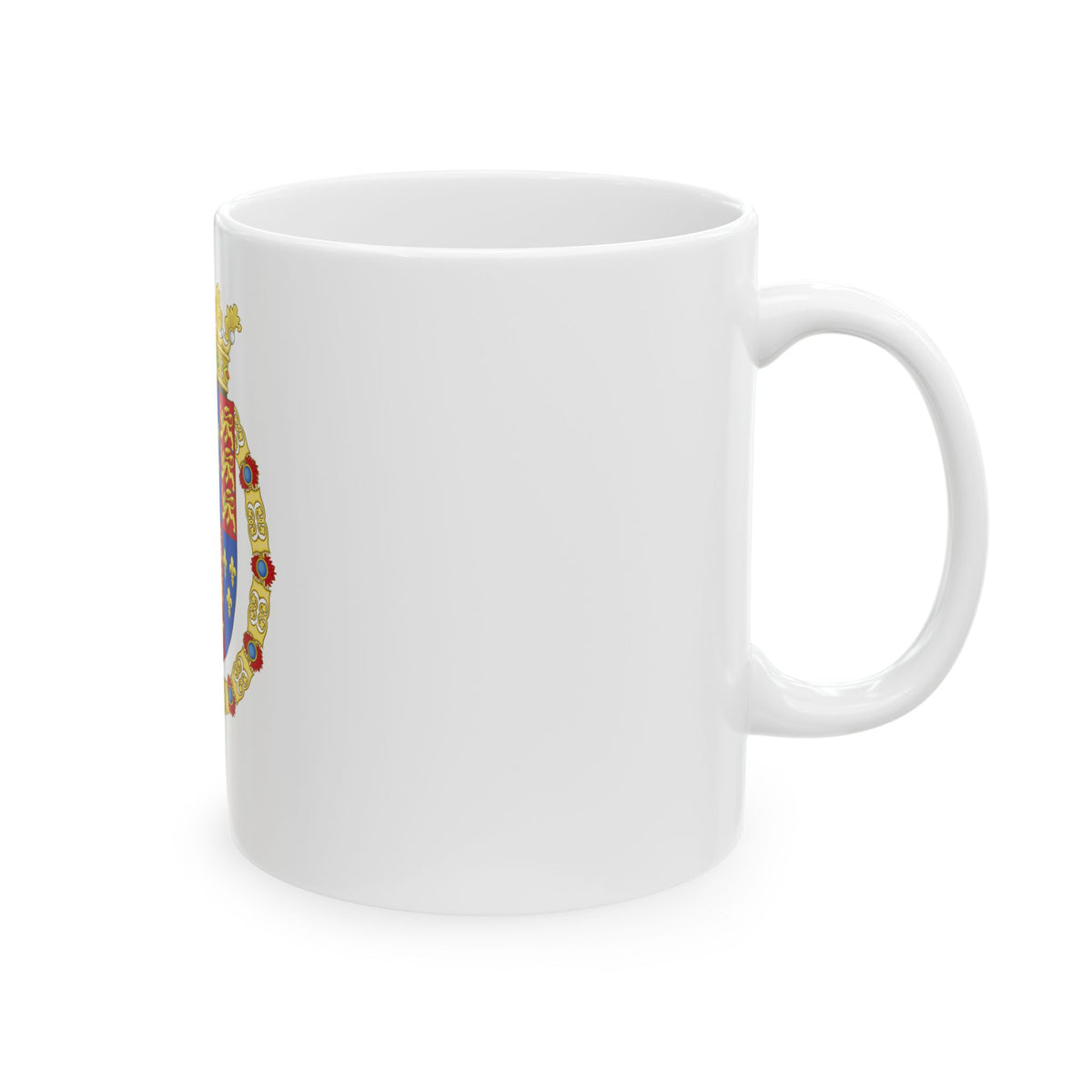 Coat of Arms of Philip II of Spain, English King Consort-Spanish Variant (1556-1558) - White Coffee Mug