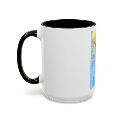 USA - California and Nevada 1 (1974) (Map) Accent Coffee Mug