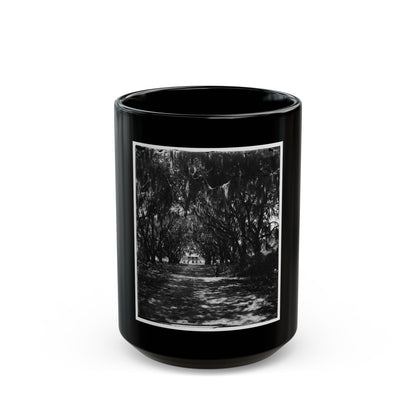 Beaufort, Port Royal Island, South Carolina. Live Oak Avenue Robert B. Rhett's Plantation (U.S. Civil War) Black Coffee Mug