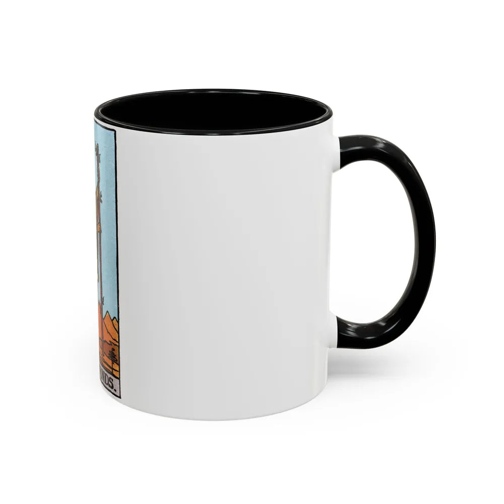 The Page of Wands (Tarot Card) Accent Coffee Mug-Go Mug Yourself