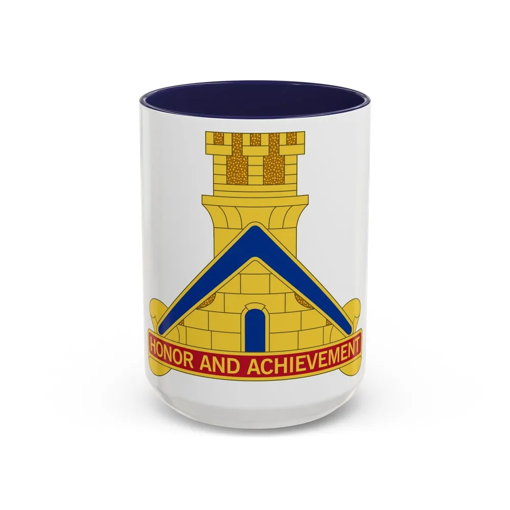 339 Engineer Battalion (U.S. Army) Accent Coffee Mug-15oz-Navy-Go Mug Yourself