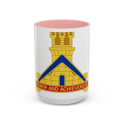 339 Engineer Battalion (U.S. Army) Accent Coffee Mug-15oz-Pink-Go Mug Yourself