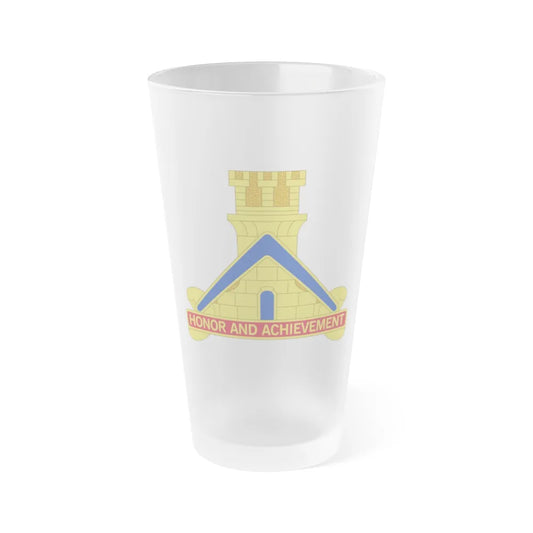 339 Engineer Battalion (U.S. Army) Frosted Pint Glass 16oz-Go Mug Yourself