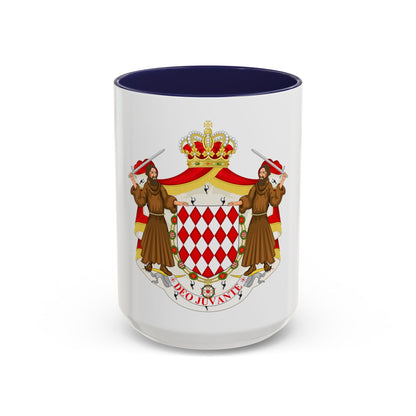 Great coat of arms of the house of Grimaldi - Accent Coffee Mug