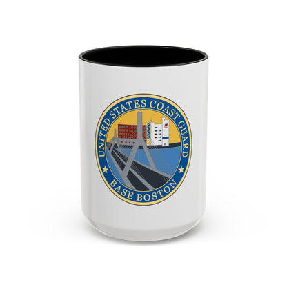 USCG Base Boston (U.S. Coast Guard) Accent Coffee Mug