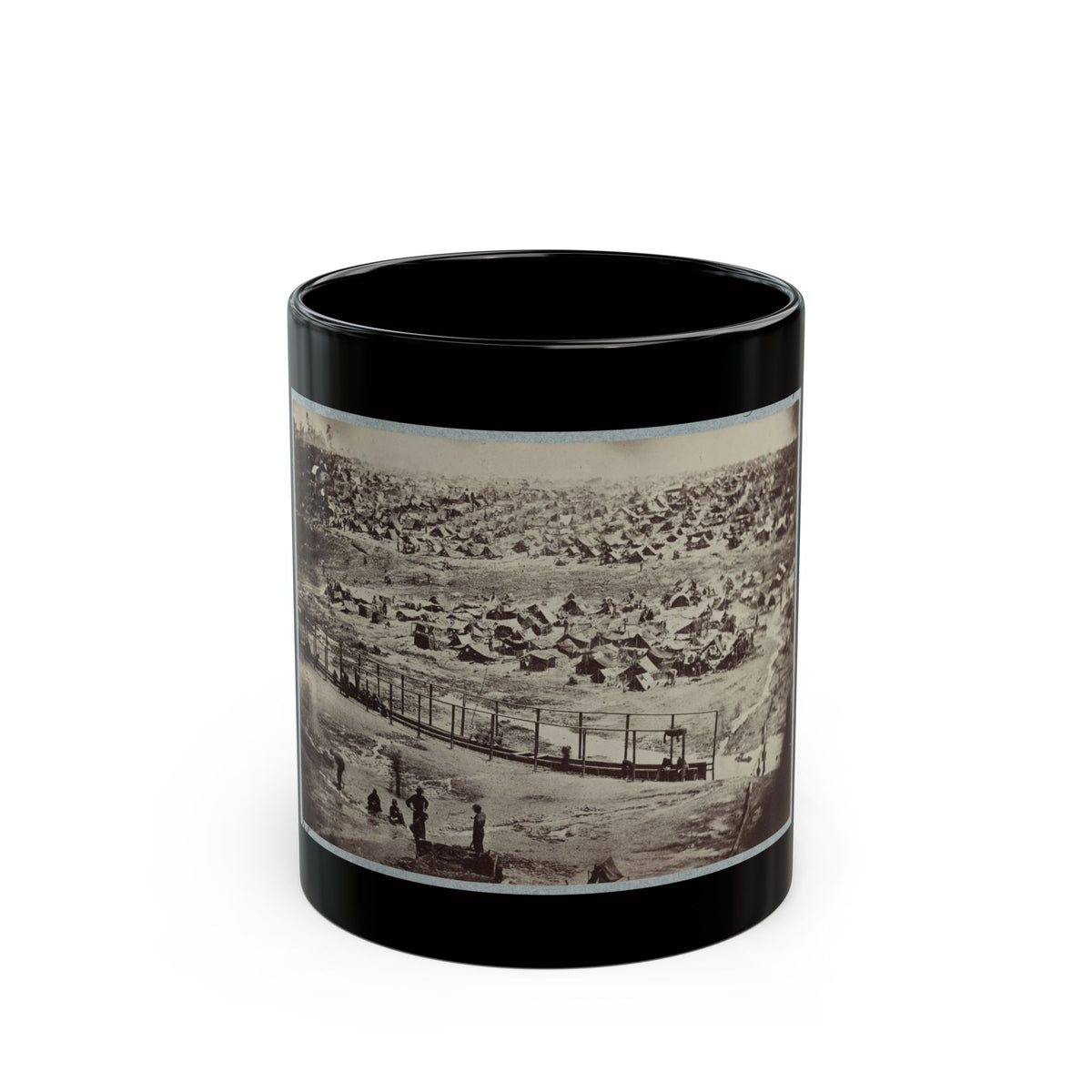 Andersonville Prison, Ga., August 17, 1864. Bird's Eye View (U.S. Civil War) Black Coffee Mug