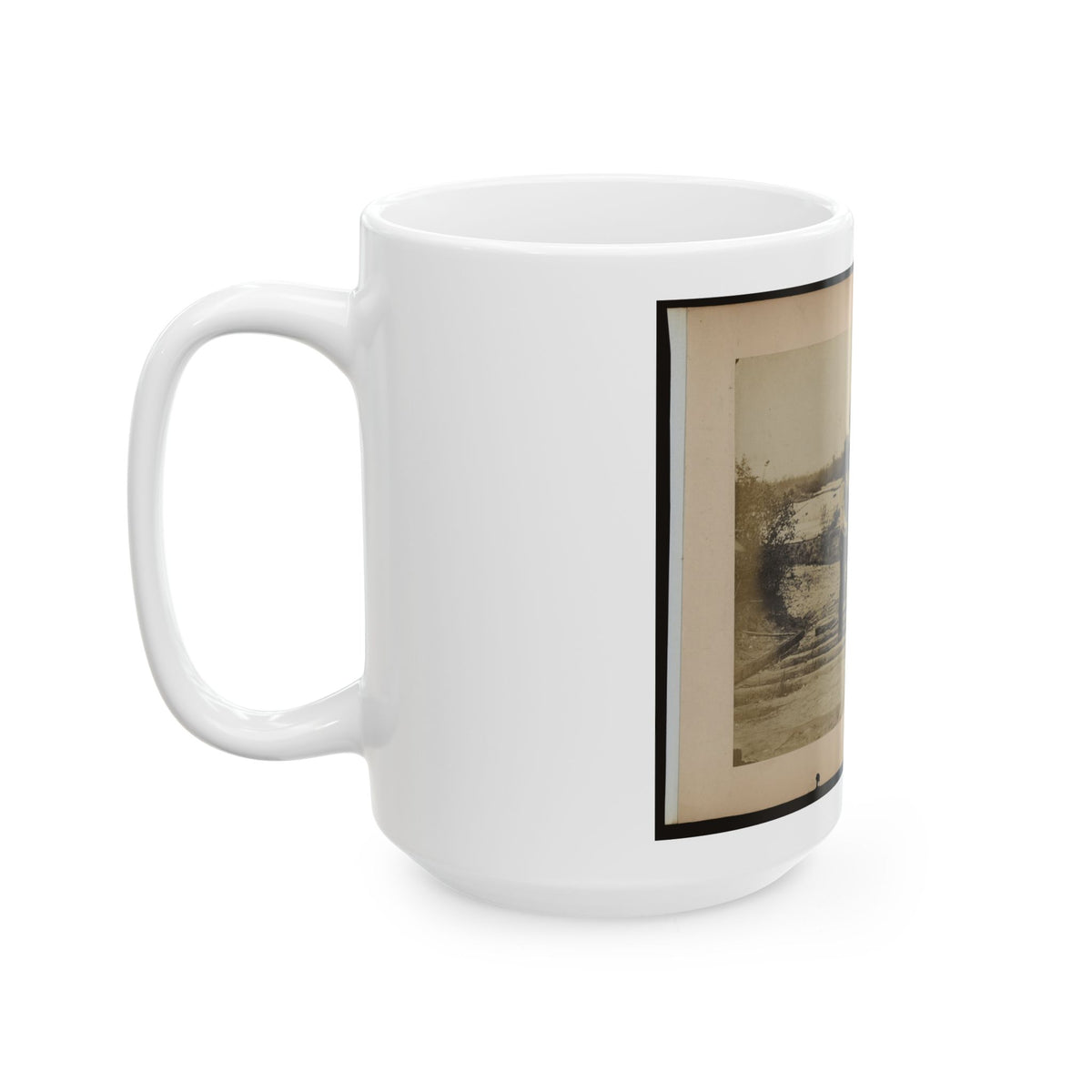 Military Railroad Operations In Northern Virginia  Men Using Levers For Loosening Rails 001 (U.S. Civil War) White Coffee Mug