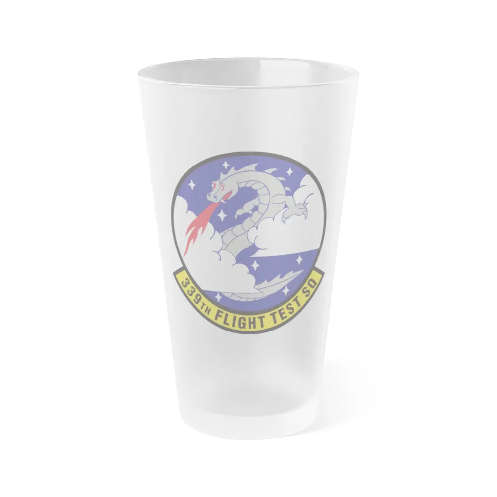 339th Flight Test Squadron (U.S. Air Force) Frosted Pint Glass 16oz-16oz-Frosted-Go Mug Yourself