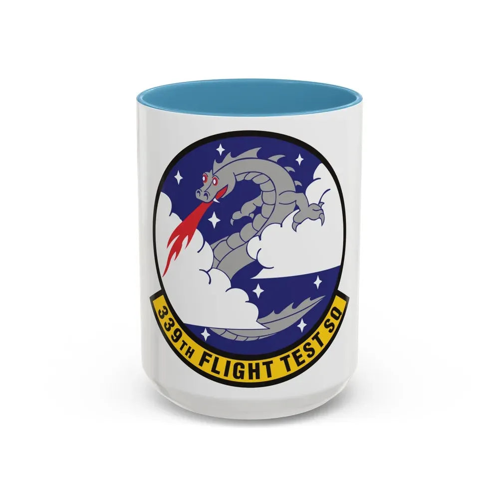 339th Flight Test Squadron (U.S. Air Force) Accent Coffee Mug 15oz Light Blue - Go Mug Yourself