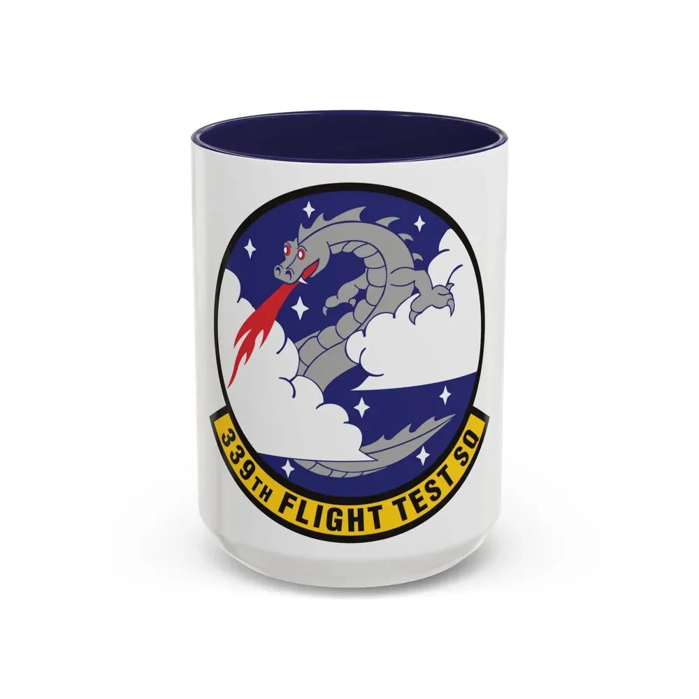 339th Flight Test Squadron (U.S. Air Force) Accent Coffee Mug 15oz Navy - Go Mug Yourself