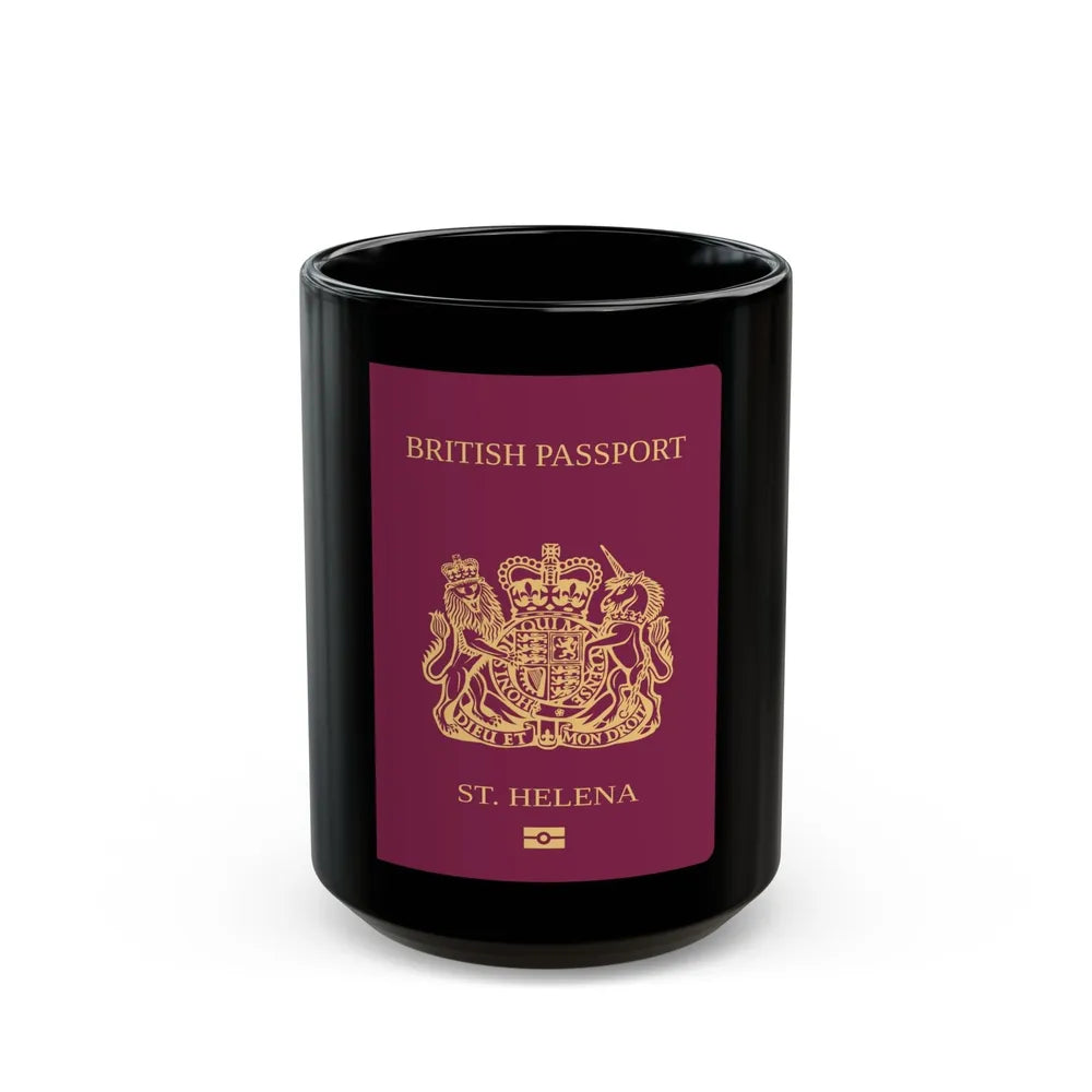 St. Helena Passport - Black Coffee Mug-15oz-Go Mug Yourself