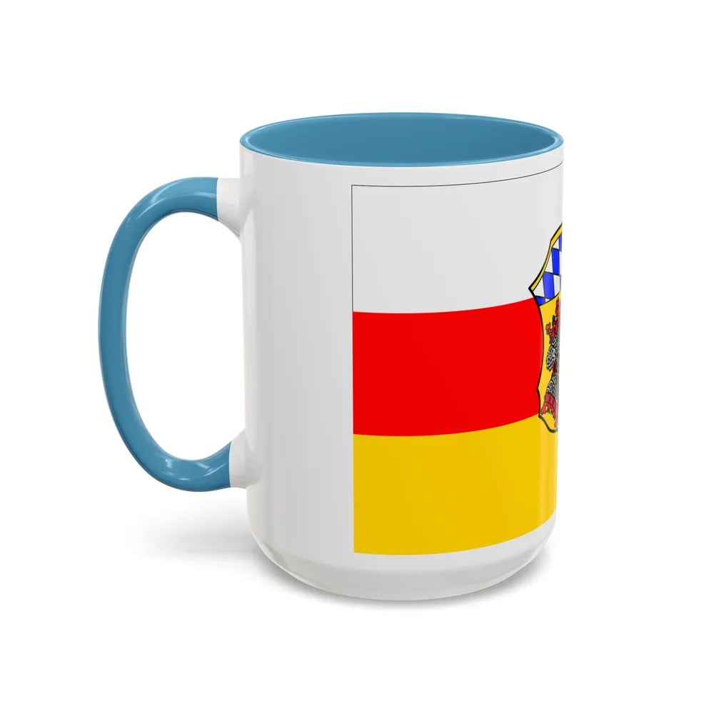 Flag of Freising Germany - Accent Coffee Mug-Go Mug Yourself