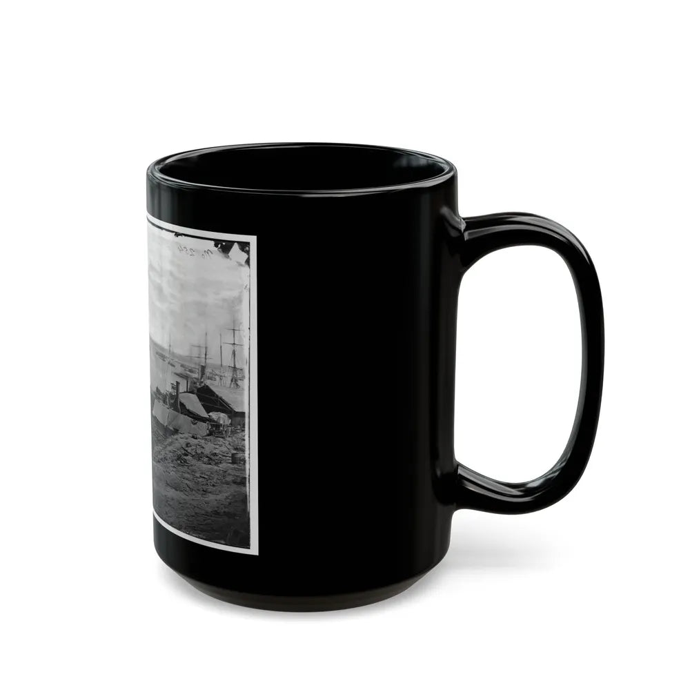 City Point, Va. Wharves After The Explosion Of Ordnance Barges On August 4, 1864 (U.S. Civil War) Black Coffee Mug-Go Mug Yourself