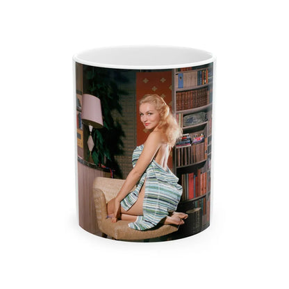 Julie Newmar #674 (Vintage Female Icon) White Coffee Mug-11oz-Go Mug Yourself