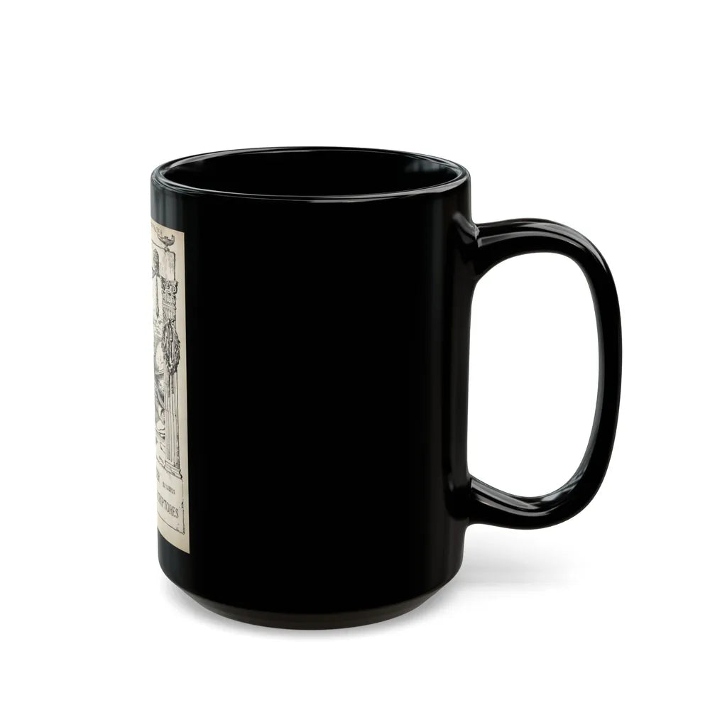 Ex Libris plate illustration - Black Coffee Mug-Go Mug Yourself