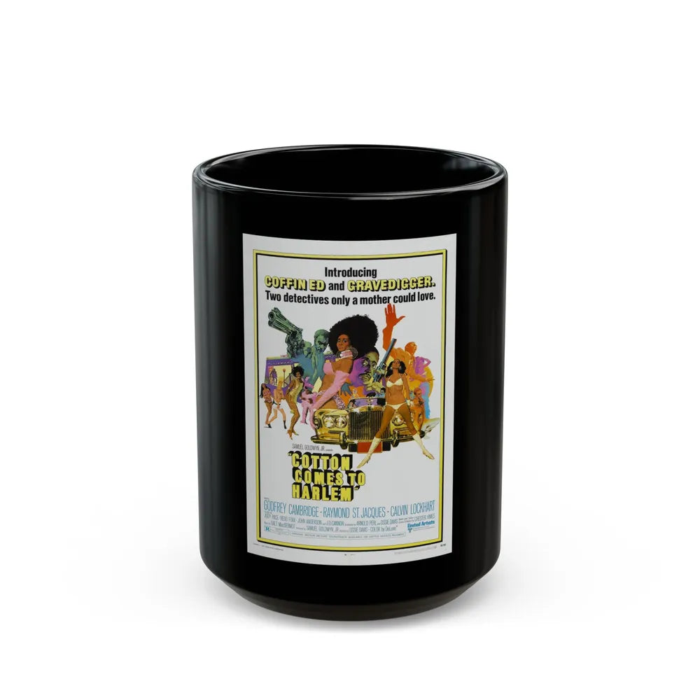 COTTON COMES TO HARLEM 1970 Movie Poster - Black Coffee Mug-15oz-Go Mug Yourself