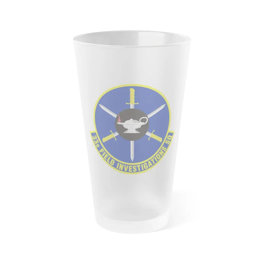 33d Field Investigations Squadron (U.S. Air Force) Frosted Pint Glass 16oz-16oz-Frosted-Go Mug Yourself