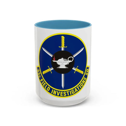 33d Field Investigations Squadron (U.S. Air Force) Accent Coffee Mug 15oz Light Blue - Go Mug Yourself