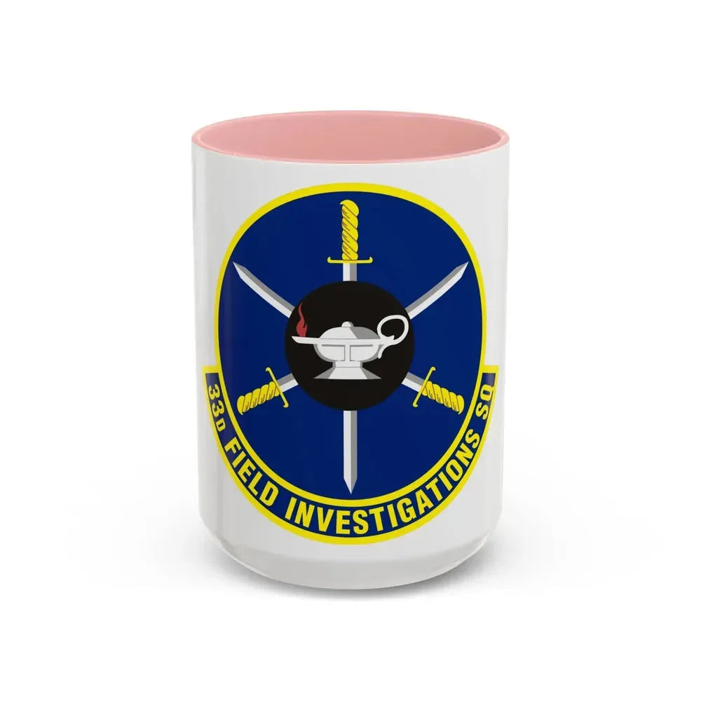 33d Field Investigations Squadron (U.S. Air Force) Accent Coffee Mug 15oz Pink - Go Mug Yourself