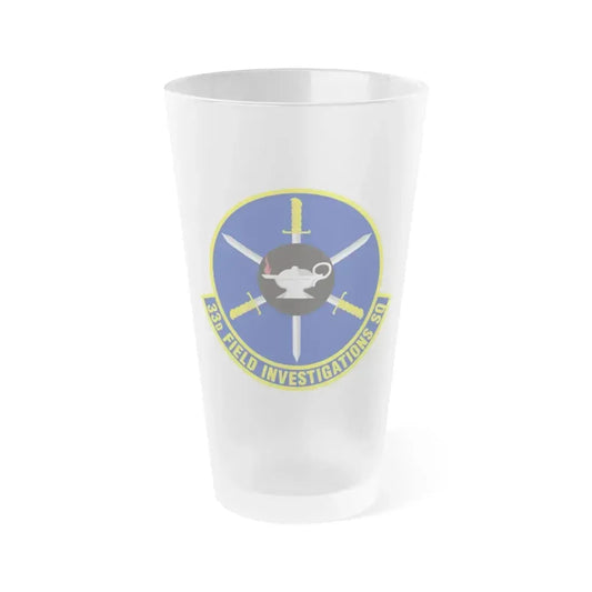 33d Field Investigations Squadron (U.S. Air Force) Frosted Pint Glass 16oz 16oz Frosted - Go Mug Yourself
