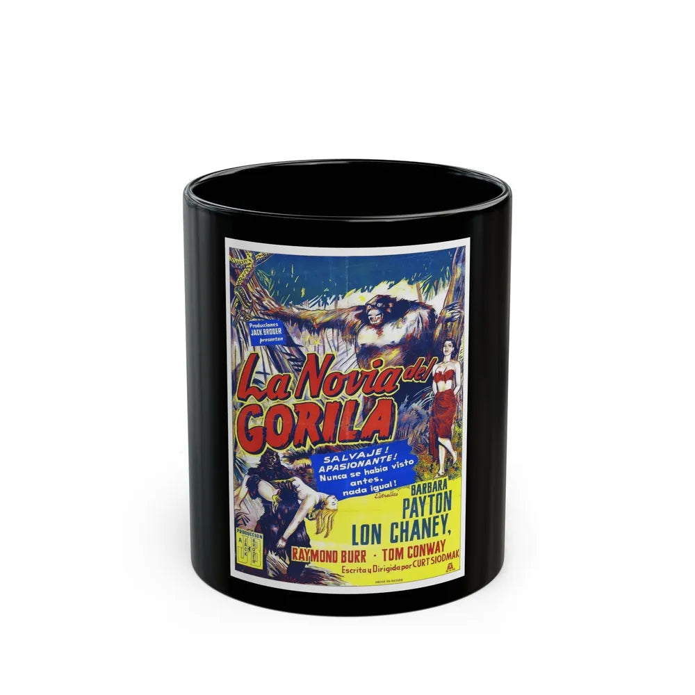 BRIDE OF THE GORILLA 1951 Movie Poster - Black Coffee Mug-11oz-Go Mug Yourself