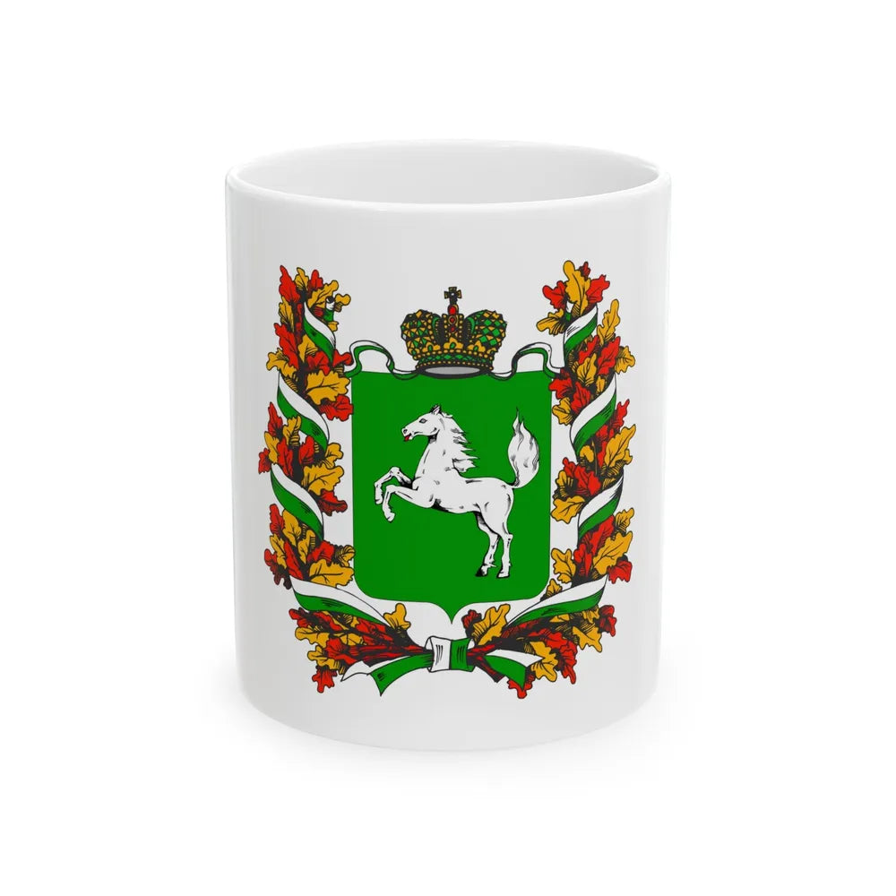 Flag of Tomsk Oblast Russia - White Coffee Mug-11oz-Go Mug Yourself