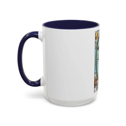 The World (Tarot Card) Accent Coffee Mug-Go Mug Yourself