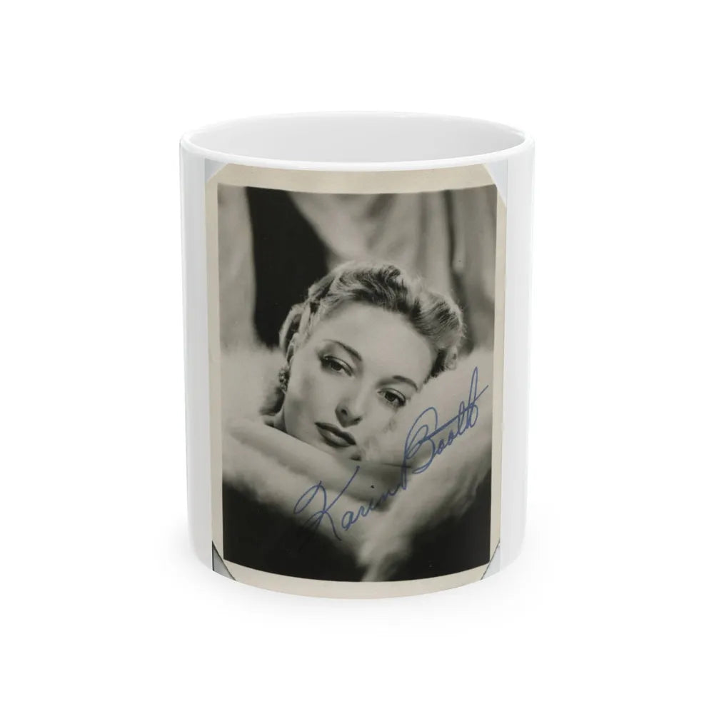 Karin Booth #17 (Vintage Female Icon) White Coffee Mug-11oz-Go Mug Yourself