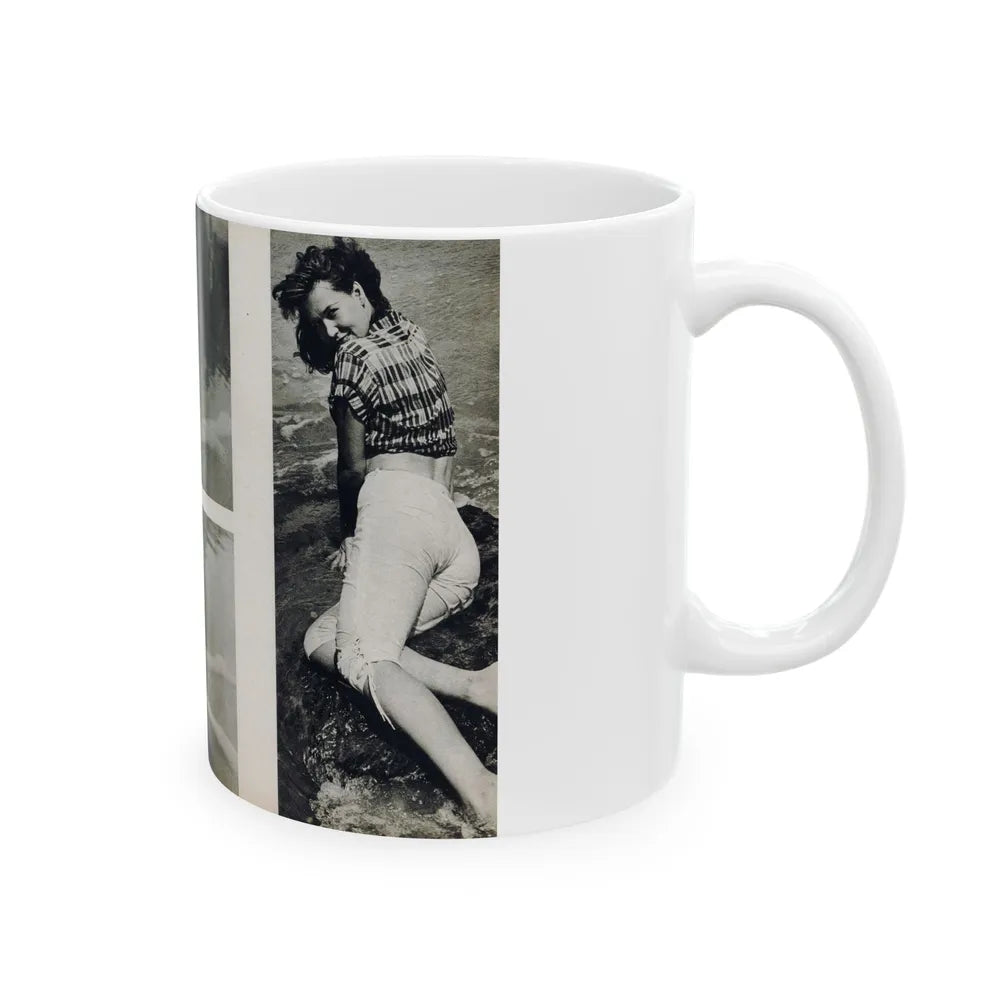 Penny Duncan #48 - [Pages 22 & 23] Pages 3 & 4 of 4 with, Penny+3 B&W Photos & 1 Caption from Stag Mag. April '561 (Vintage Female Icon) White Coffee Mug-Go Mug Yourself